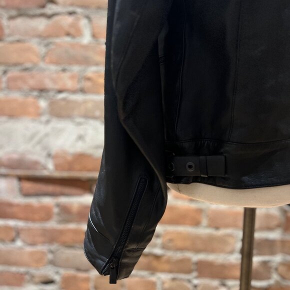 Porsche Design by BOSS Men’s Leather Biker Jacket - Picture 6 of 11